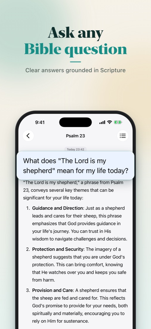 Asking a question about Psalm 23